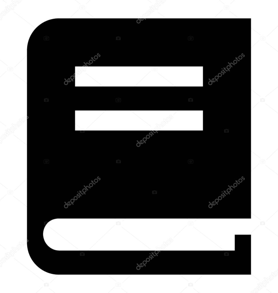 Reading book glyph icon vector