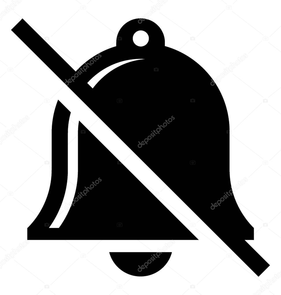 Mute solid vector icon 