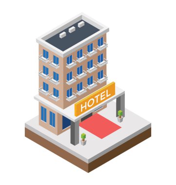 izometrik simgesi tasarım otel Mimarlık