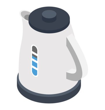 Elektrikli su ısıtıcısı izometrik simgesi tasarım 