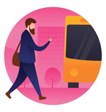Yol geçiş illüstrasyon vektör 
