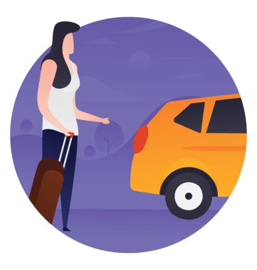 Taksi illüstrasyon vektör işe