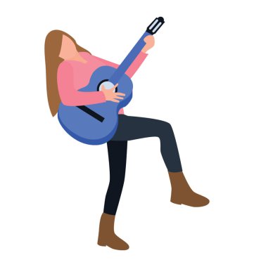 Kadın sanatçı düz karakteri