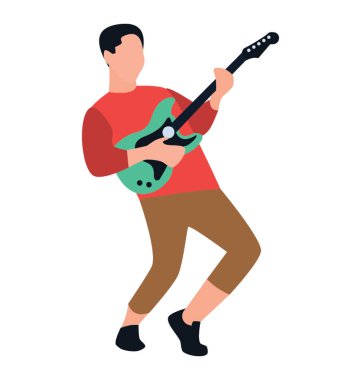 Gitarist düz karakter