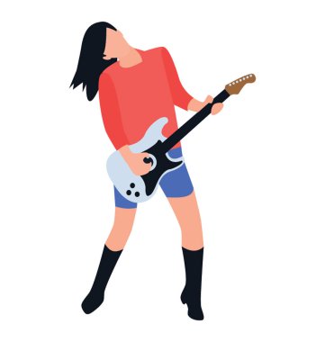 Düz karakteri, kadın gitarist