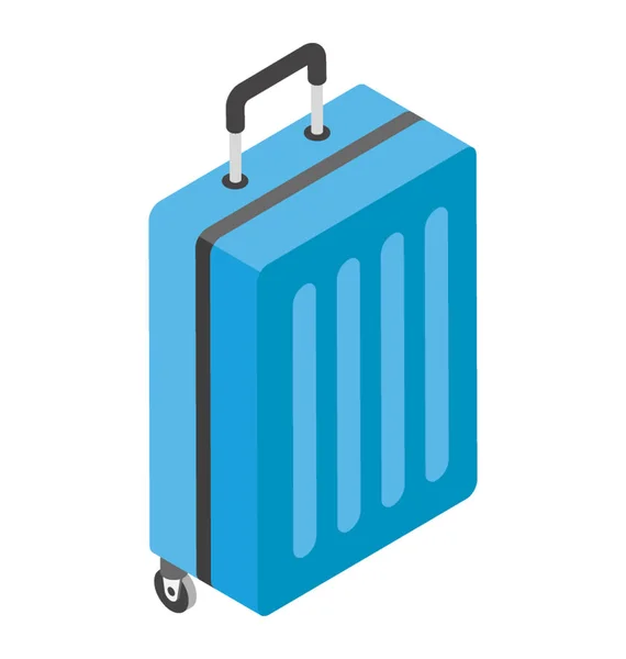 Travelling Luggage Isometric Icon Design — Stock Vector