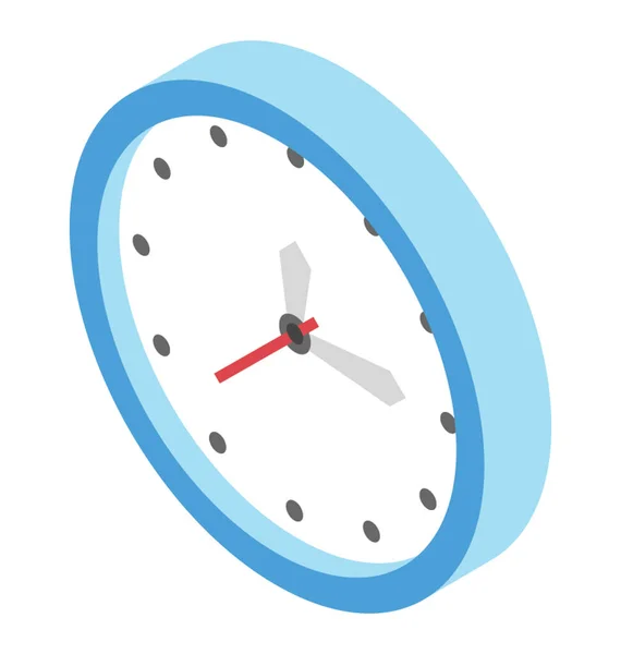 Clock Isometric Icon Design — Stock Vector