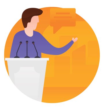 Konuşma, soran soru düz yuvarlak simgesi