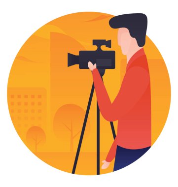 Photoshoot düz vektör simgesi 