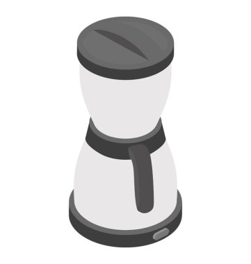 Mutfak blender düz izometrik simgesi.