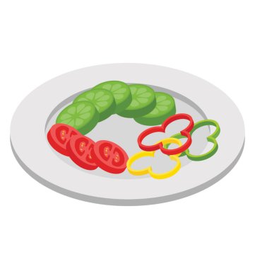 Sebze salatası serinletici plaka