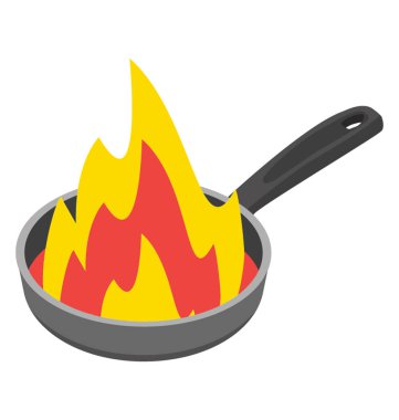 Düz vektör simge yakıcı Pan.