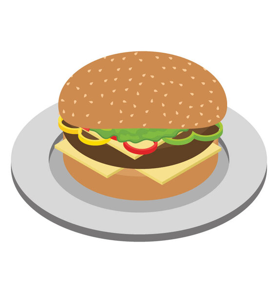 Fast food considered junk item, burger