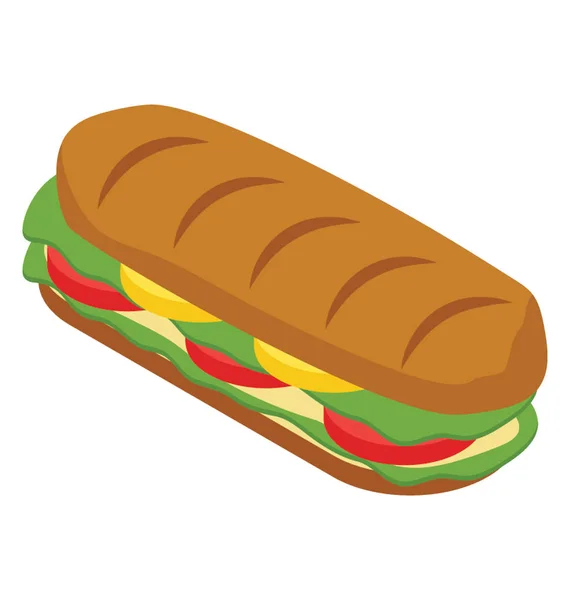 Isometrische Icoon Van Hamburger — Stockvector