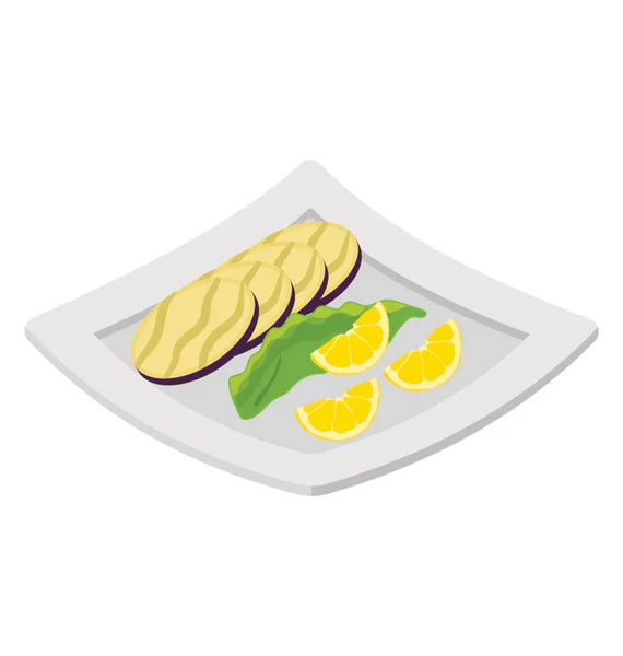 Gesunder Und Köstlicher Teller Mit Gemüsesalat — Stockvektor