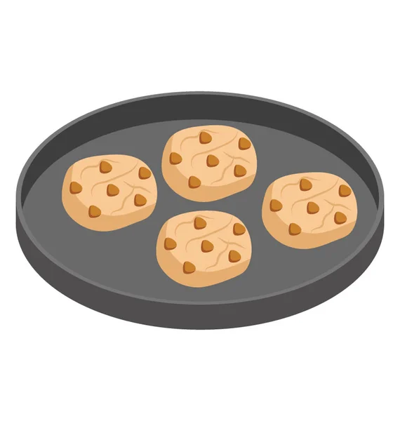 クッキーのフラット アイコン デザイン — ストックベクタ