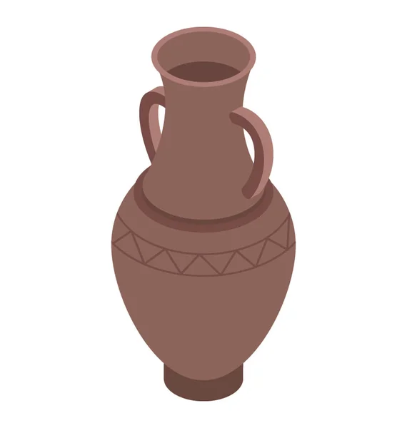 远古花瓶等距插图向量 — 图库矢量图片