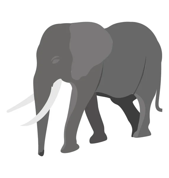 Icône Illustration Isométrique Éléphant — Image vectorielle