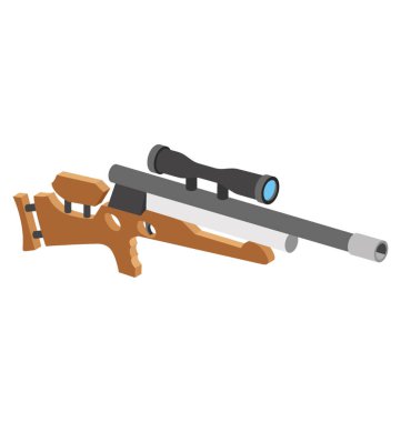 Makineli tüfek izometrik simgesi