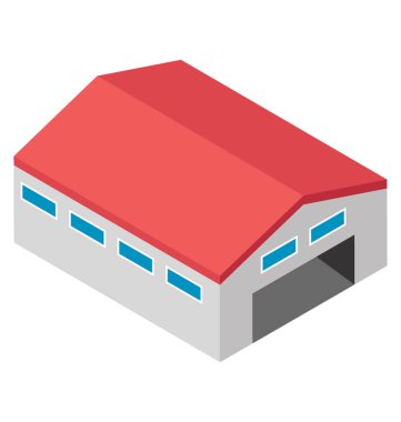 Askeri kamp, izometrik vektör simgesi