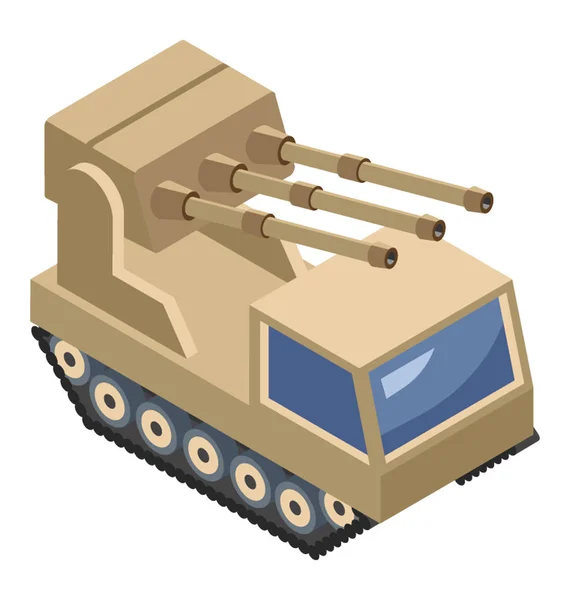 Isometrisches Vektorsymbol Des Panzers — Stockvektor