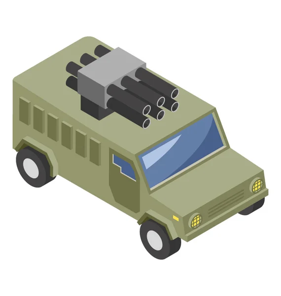 Icono Isométrico Camión Armas — Vector de stock