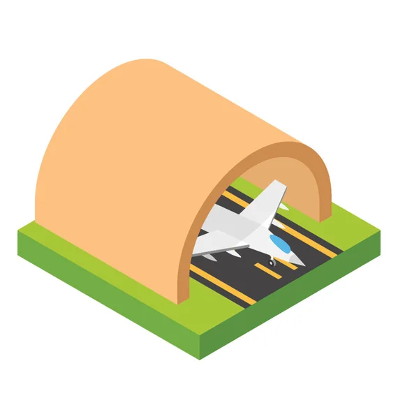 Aircraft Isometric Vector Icon — Stock Vector