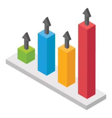 İlerleme Analytics izometrik simgesi