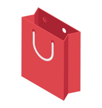 İzometrik vektör simgesi alışveriş çantası 