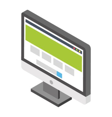 web sayfasının 3B vektör