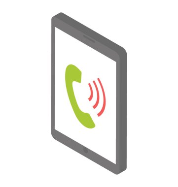 Gelen arama izometrik simgesi