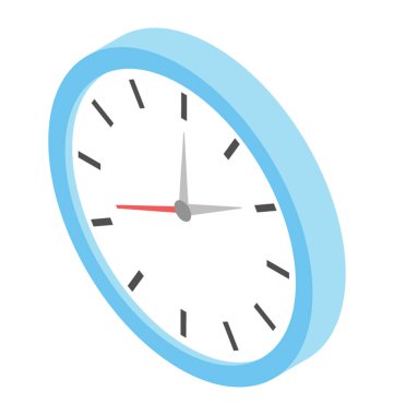 İzometrik simge vektör duvar saati