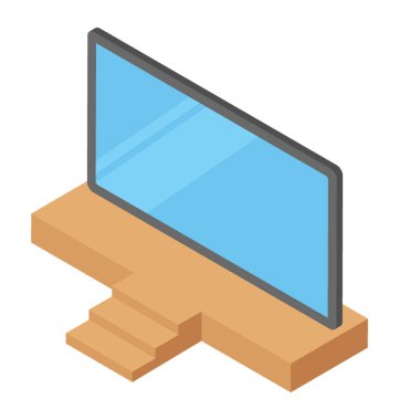 Sıvı kristal ekran, izometrik simgesi