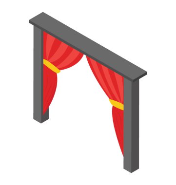 Sinema ekran, izometrik vektör simgesi