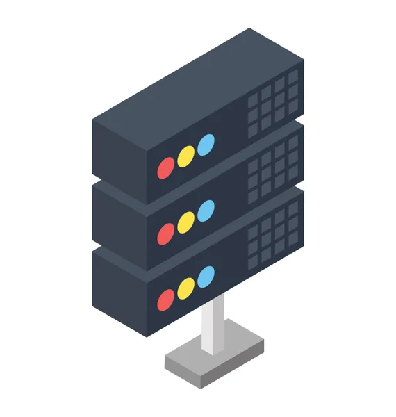 Datenspeicher Hub Namens Datenserver Symbol — Stockvektor