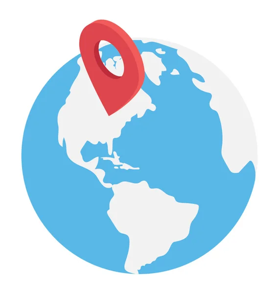 Localisation Mondiale Icône Vectorielle — Image vectorielle