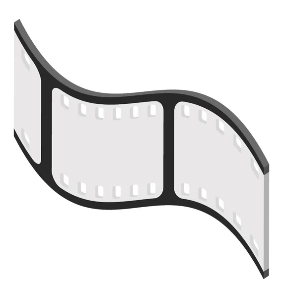 Filmový Pás Izometrické Vektorové Ikony — Stockový vektor