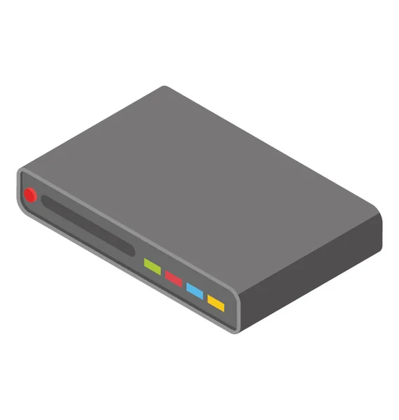 Dvd Player Isometrisches Vektorsymbol — Stockvektor