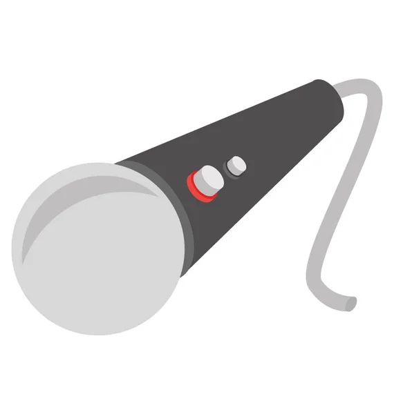 Ikona Projekt Izometryczny Mikrofonu — Wektor stockowy