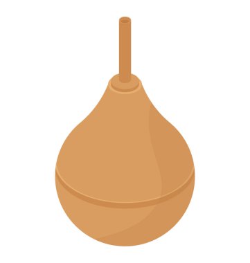 Kan basıncı pompa, izometrik vektör simgesi,