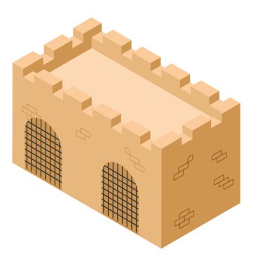 Kale kemer izometrik simgesi