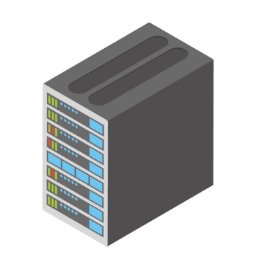 Veri sunucusu, izometrik vektör simgesi