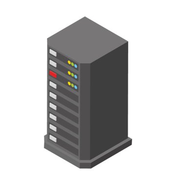 Veri sunucusu, izometrik vektör simgesi