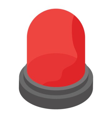 İzometrik vektör simge siren