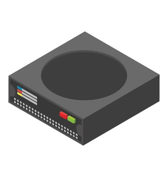 Server Dati Icona Vettoriale Isometrica — Vettoriale Stock