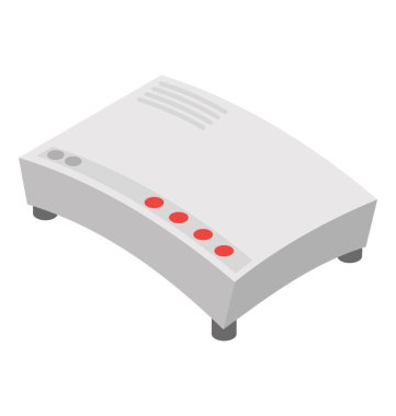 İzometrik vektör simge wifi Router