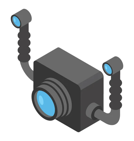 Kamery Podwodne Izometryczny Vector Icon — Wektor stockowy