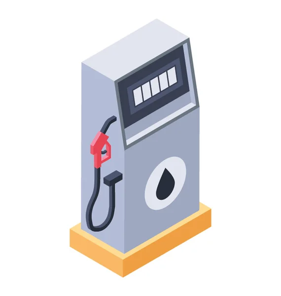 Fuel Dispenser Isometric Vector Icon — Stock Vector