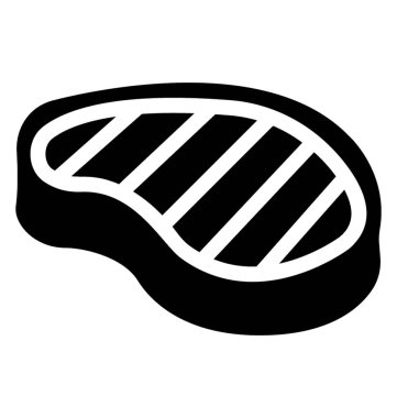 Katı vektör simge biftek