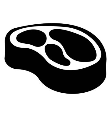 Katı vektör simge biftek